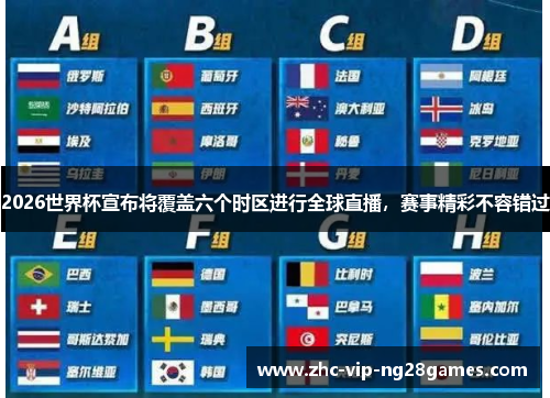 2026世界杯宣布将覆盖六个时区进行全球直播,赛事精彩不容错过 2026世界杯宣布将覆盖六个时区进行全球直播,赛事精彩不容错过